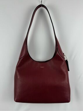 Coach Brooklyn 28 Dark Ruby Red CU068 Leather Shoulder Bag